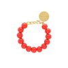 Vanessa Baroni Armband Mini Beads, Neon Coral, Vergoldet | Armb Nder