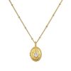 Satya Jewelry Kette Lotus White Topaz Birthstone Locket - April, Vergoldet | Ketten