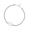 Leaf Armband Round Flower, Grau, Silber | Armb Nder