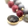 Schmückstück Armband Mala Twin Gloomy Grey, Vergoldet | Armb Nder