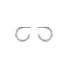 Pernille Corydon Creolen Small Dancing Wave Hoops, Silber | Ohrringe