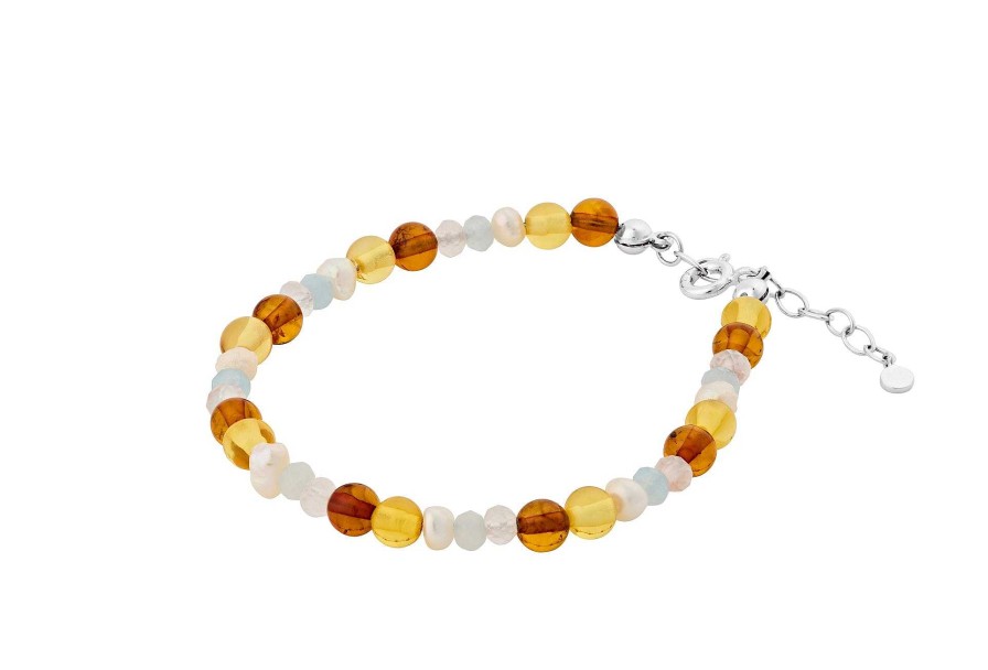 Pernille Corydon Armband Amber Glow, Silber | Armb Nder