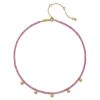 Satya Jewelry Kette Glimmer Of Love Pink Topaz Choker, Vergoldet | Ketten