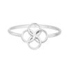 Leaf Ring Clover Charm, Silber | Ringe