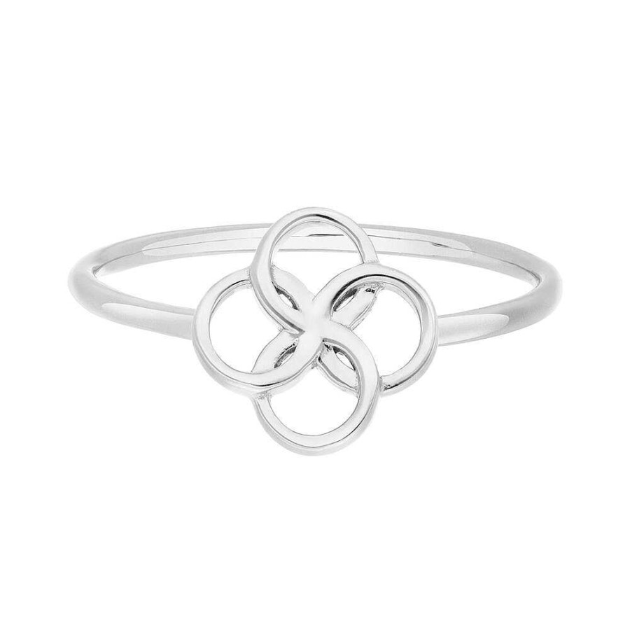 Leaf Ring Clover Charm, Silber | Ringe