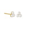 Jeberg Jewellery Ohrstecker Cordelia Pearl Triple, Vergoldet | Ohrringe