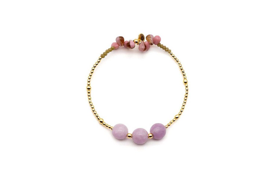 Schmückstück Armband Fine Jewelry 3P Mauve, Vergoldet | Armb Nder