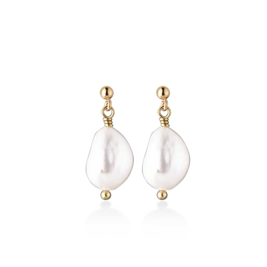 Jeberg Jewellery Ohrringe Vintage Love Pearl, Vergoldet | Ohrringe