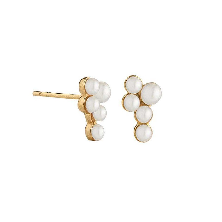 Jeberg Jewellery Ohrstecker Cordelia Pearl Bunch, Vergoldet | Ohrringe