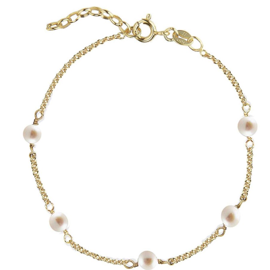 Jeberg Jewellery Armband Love Eye - Freshwater Pearls, Vergoldet | Armb Nder