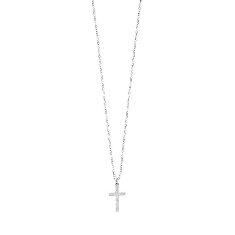 Leaf Kette Mit Kreuz, Silber | Ketten