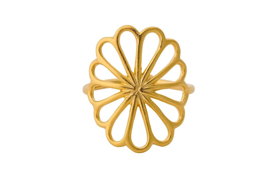 Pernille Corydon Ring Large Bellis, Vergoldet | Ringe