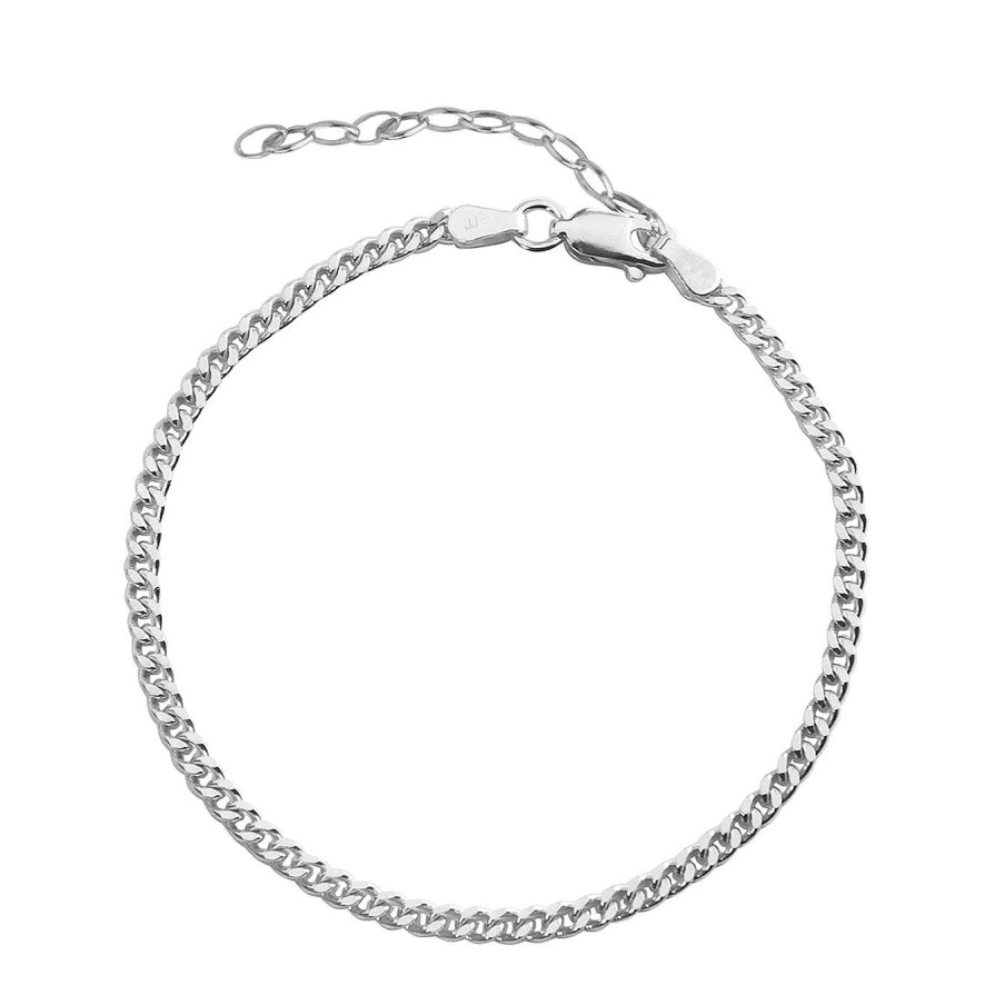 Jeberg Jewellery Fu Kette Saga 3 Mm Panzer, Silber | Ketten