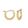 Satya Jewelry Creolen Simple Treasure Dot Hoop, Vergoldet | Ohrringe