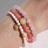 Satya Jewelry Armband Awaken Love Mandala Rose Quartz, Vergoldet | Armb Nder