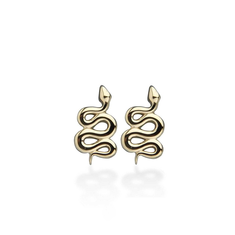 Jeberg Jewellery Ohrstecker Mini Snake, Vergoldet | Ohrringe