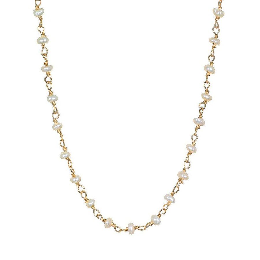 Satya Jewelry Kette Scatter Light Pearl Choker, Vergoldet | Ketten