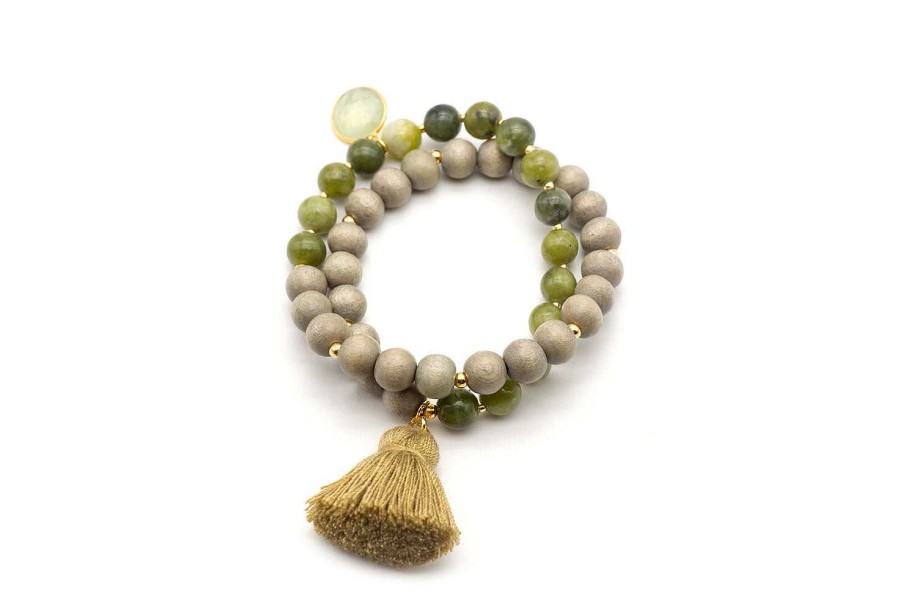 Schmückstück Armband Mala Twin New Army, Vergoldet | Armb Nder