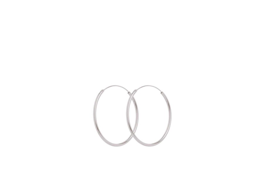 Pernille Corydon Creolen Mini Plain Hoops, Silber | Ohrringe