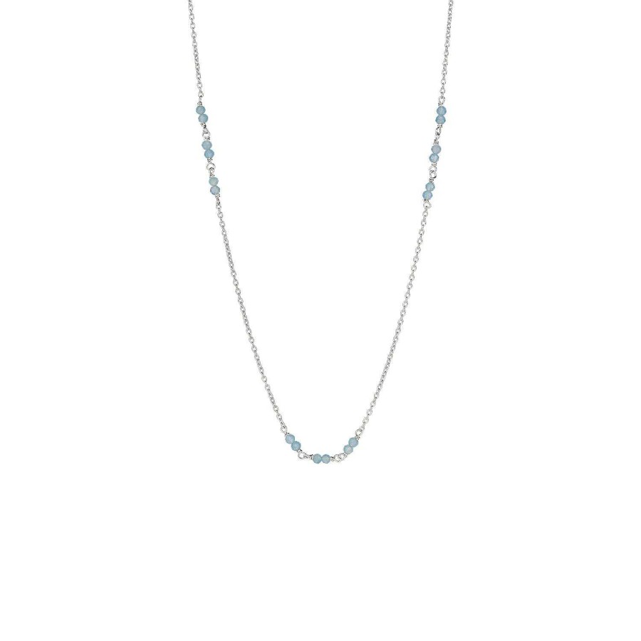 yours. Jewelry Kette Petit Jardin, Short, Blissful Blue, Silber | Ketten