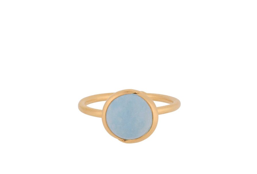 Pernille Corydon Ring Aura Blue, Vergoldet | Ringe