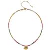 Satya Jewelry Kette Peaceful Vision Evil Eye Tourmaline Choker, Vergoldet | Ketten