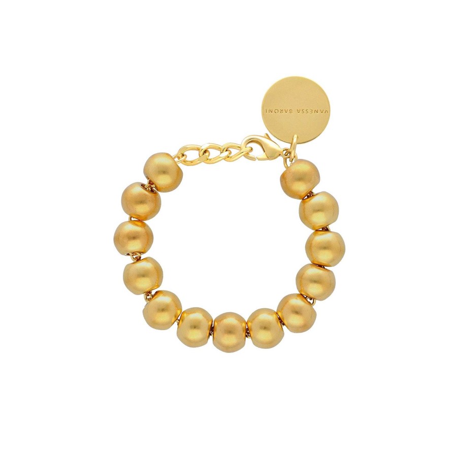 Vanessa Baroni Armband Mini Beads, Gold Vintage, Vergoldet | Armb Nder