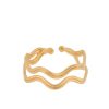 Pernille Corydon Ring Double Wave, Vergoldet | Ringe