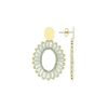 LOTT.gioielli Ohrringe Open Oval Flat Beads, Ivory/Gold, S, Vergoldet | Ohrringe