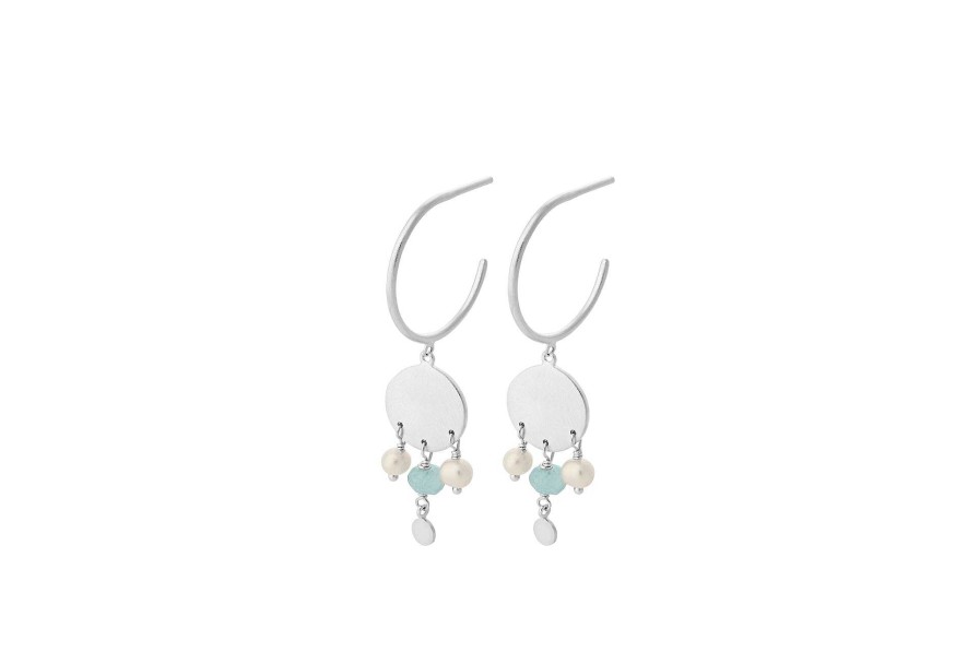 Pernille Corydon Ohrringe Dream Catcher Hoops, Silber | Ohrringe