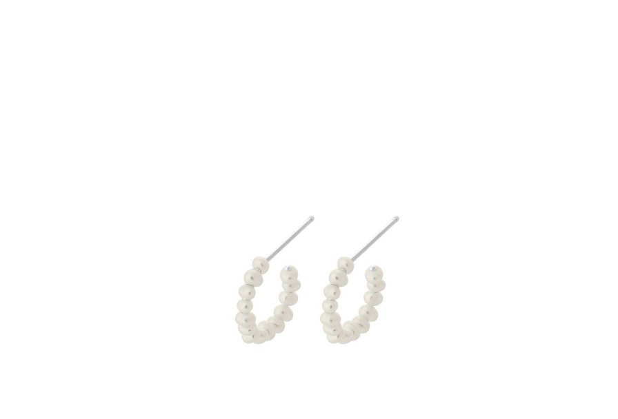 Pernille Corydon Creolen Ocean Treasure Hoops, Silber | Ohrringe