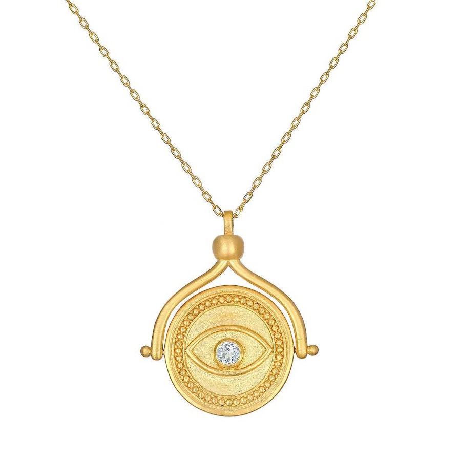 Satya Jewelry Kette In Safekeeping Gold Hamsa & Eye Spinning, Vergoldet | Ketten