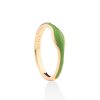 Jeberg Jewellery Ring Balance Enamel Green, Vergoldet | Ringe