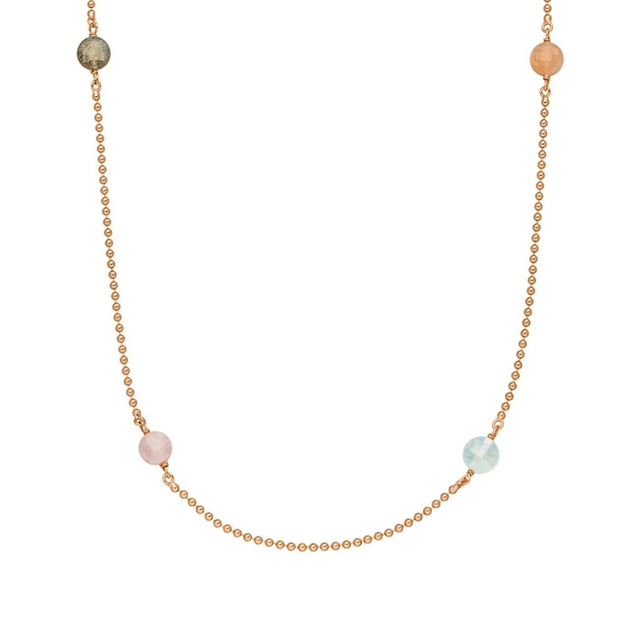 Leaf Kette Gorgeous Gems, Rose Vergoldet | Ketten