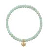 Satya Jewelry Armband Quiet Confidence Lotus Amazonite, Vergoldet | Armb Nder