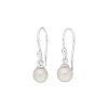 Leaf Ohrringe Rain Drop Perle, Silber | Ohrringe