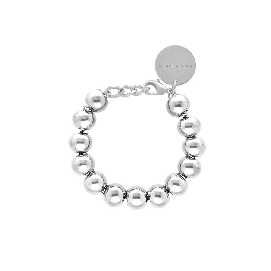 Vanessa Baroni Armband Mini Beads, Silver, Versilbert | Armb Nder