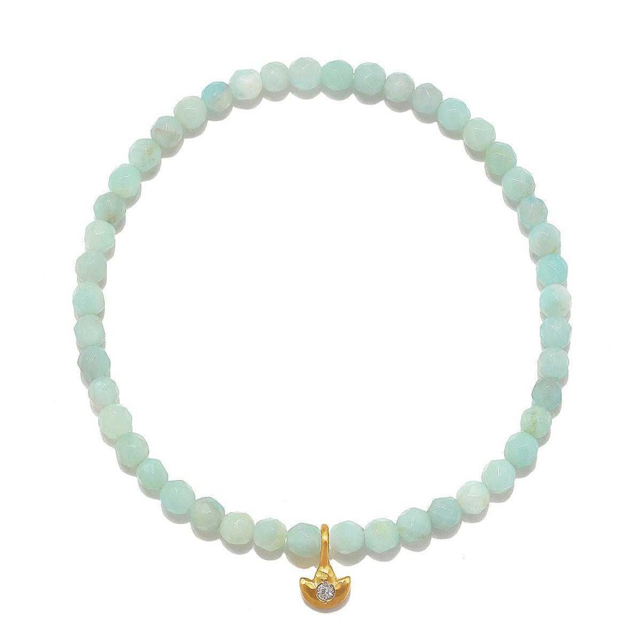 Satya Jewelry Armband Guided Inception Amazonite Lotus, Vergoldet | Armb Nder