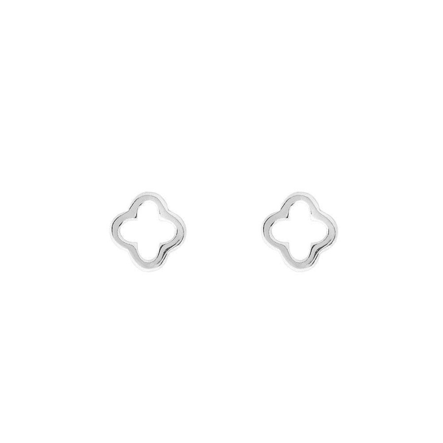 Leaf Ohrstecker Mini Clover, Silber | Ohrringe