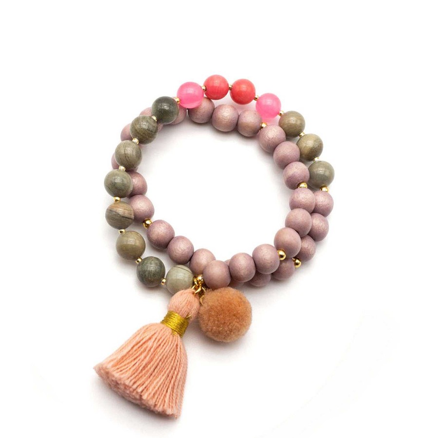 Schmückstück Armband Mala Twin Indian Summer, Vergoldet | Armb Nder