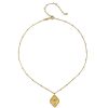 Satya Jewelry Kette Cradled In Protection Gold Hamsa, Vergoldet | Ketten