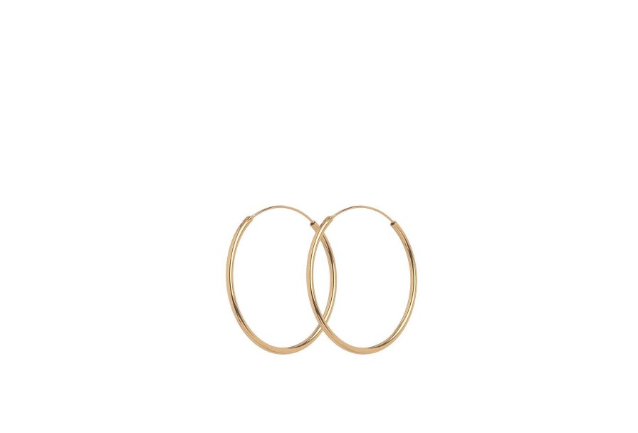 Pernille Corydon Creolen Mini Plain Hoops, Vergoldet | Ohrringe