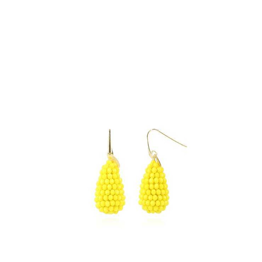 LOTT.gioielli Ohrringe Cone S, Yellow Milk, Vergoldet | Ohrringe