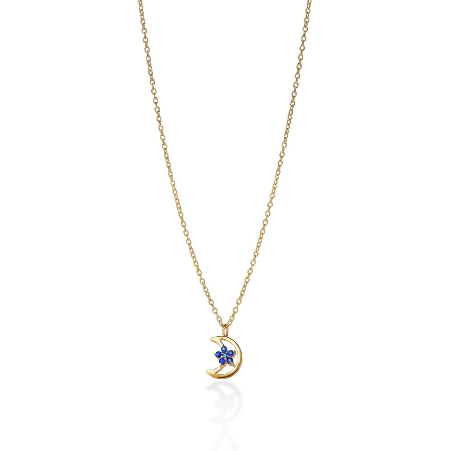 yours. Jewelry Kette Cinnamon Moon, Eccentric Blue, Vergoldet | Ketten