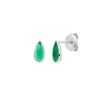 Leaf Ohrstecker Gem Drop, Gr Ner Achat, Silber | Ohrringe