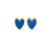 Jeberg Jewellery Ohrstecker Petite Heart Me Blue Enamel, Vergoldet | Ohrringe