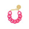 Vanessa Baroni Armband Flat Chain, Fuchsia Marble, Vergoldet | Armb Nder