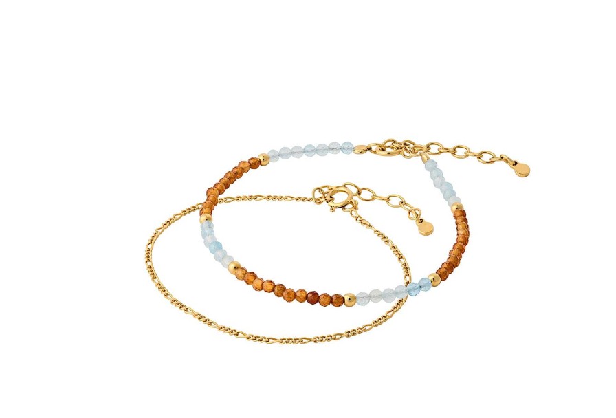 Pernille Corydon Armband Set Ocean Flow, Vergoldet | Armb Nder