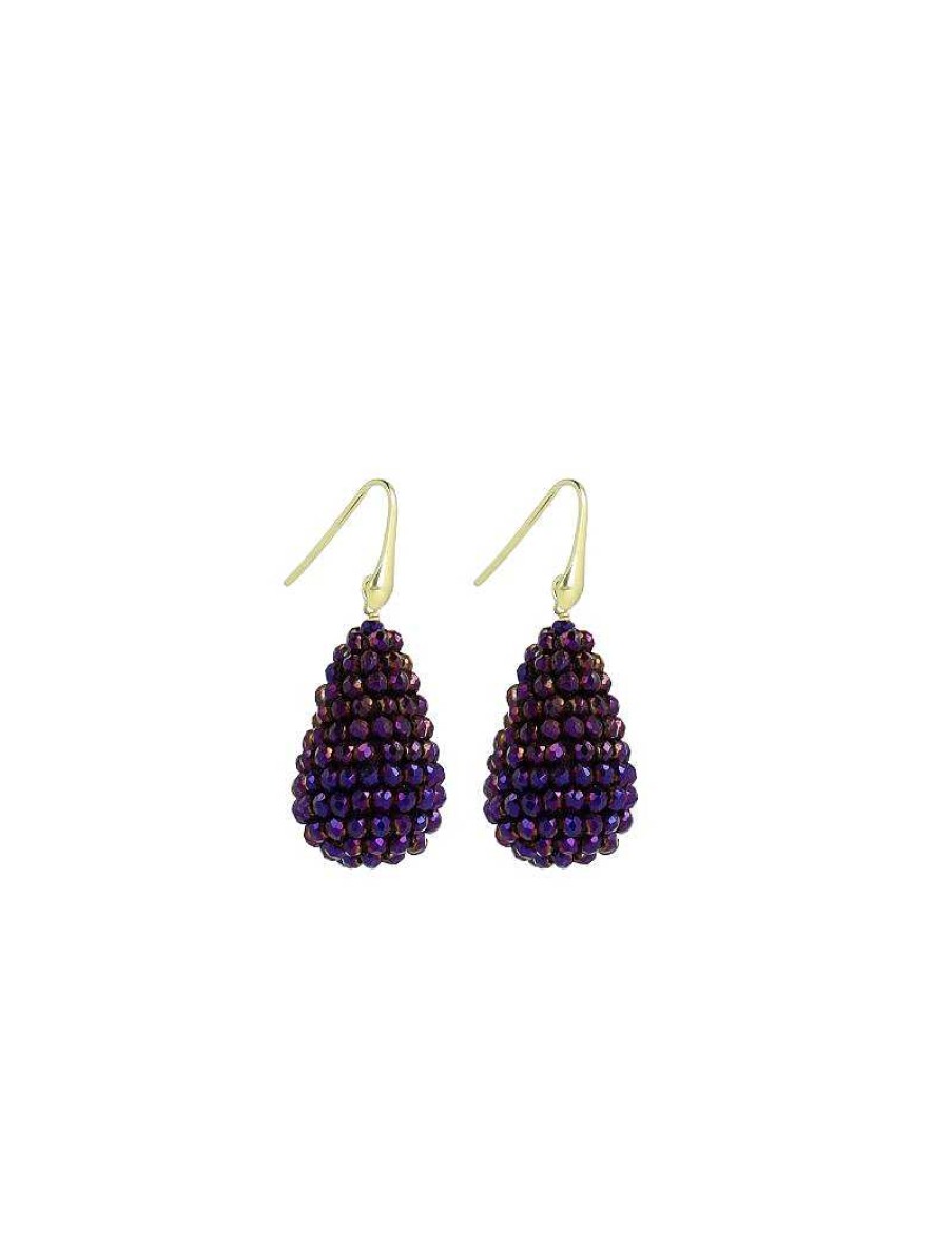 LOTT.gioielli Ohrringe Cone S, Metallic Purple, Vergoldet | Ohrringe