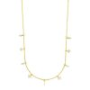 Leaf Kette Choker Crystal, Vergoldet | Ketten